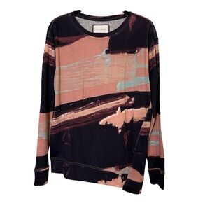 Grey State Multicolor Cotton Knit Top sz S